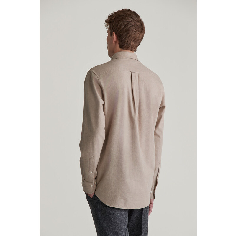 ING GANT REG FLANNEL MELANGE SHIRT DRY SAND