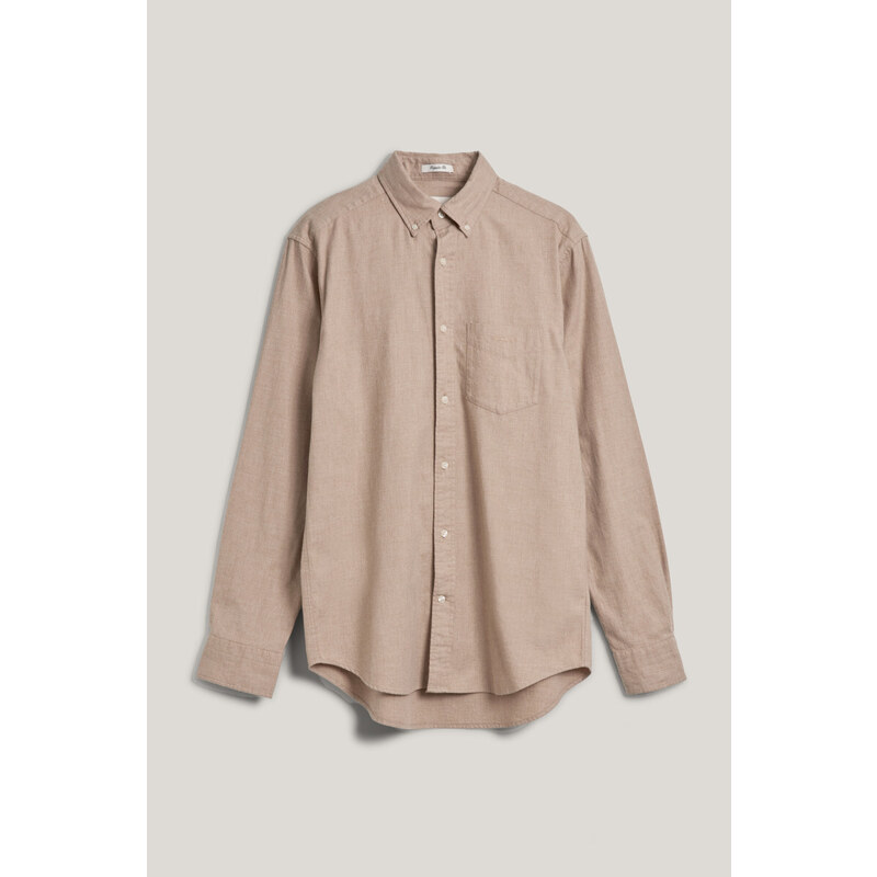 ING GANT REG FLANNEL MELANGE SHIRT DRY SAND