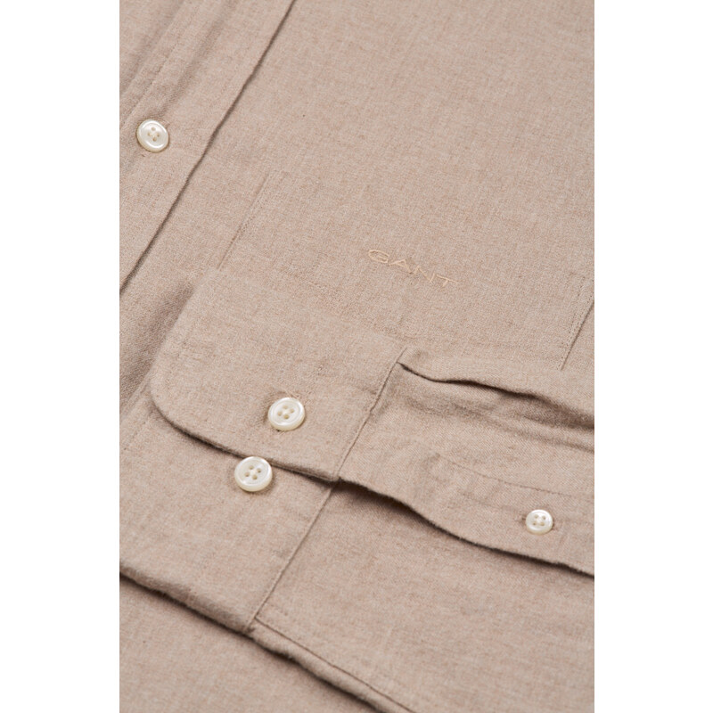 ING GANT REG FLANNEL MELANGE SHIRT DRY SAND