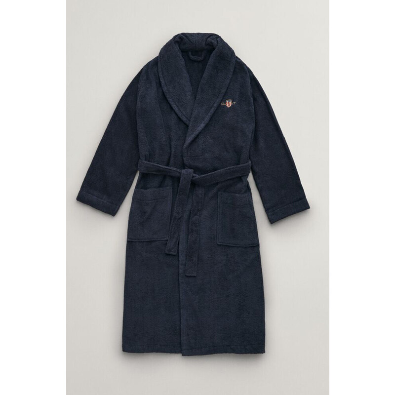 FÜRDŐKÖPENY GANT ARCHIVE SHIELD TERRY ROBE EVENING BLUE