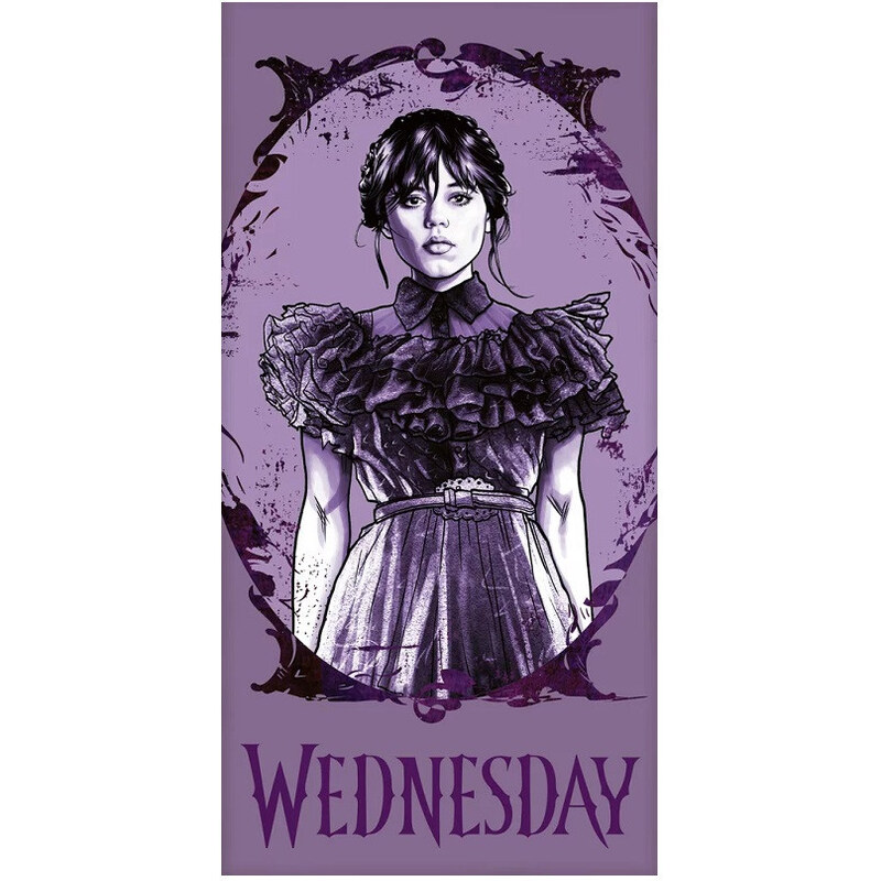 Wednesday Purple fürdőlepedő, strand törölköző 70x140cm