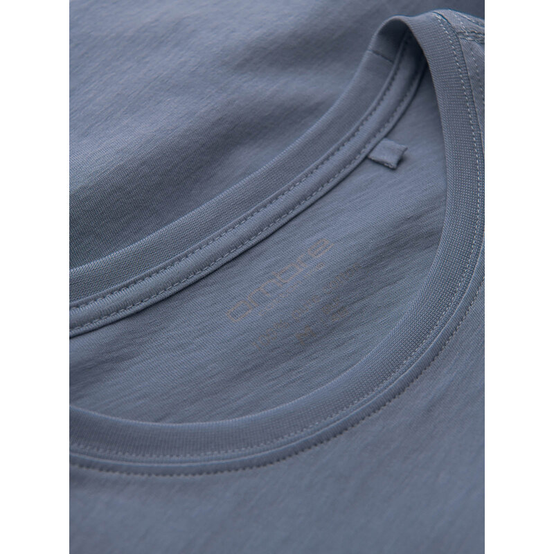 Ombre BASIC men's classic cotton T-shirt - dark blue