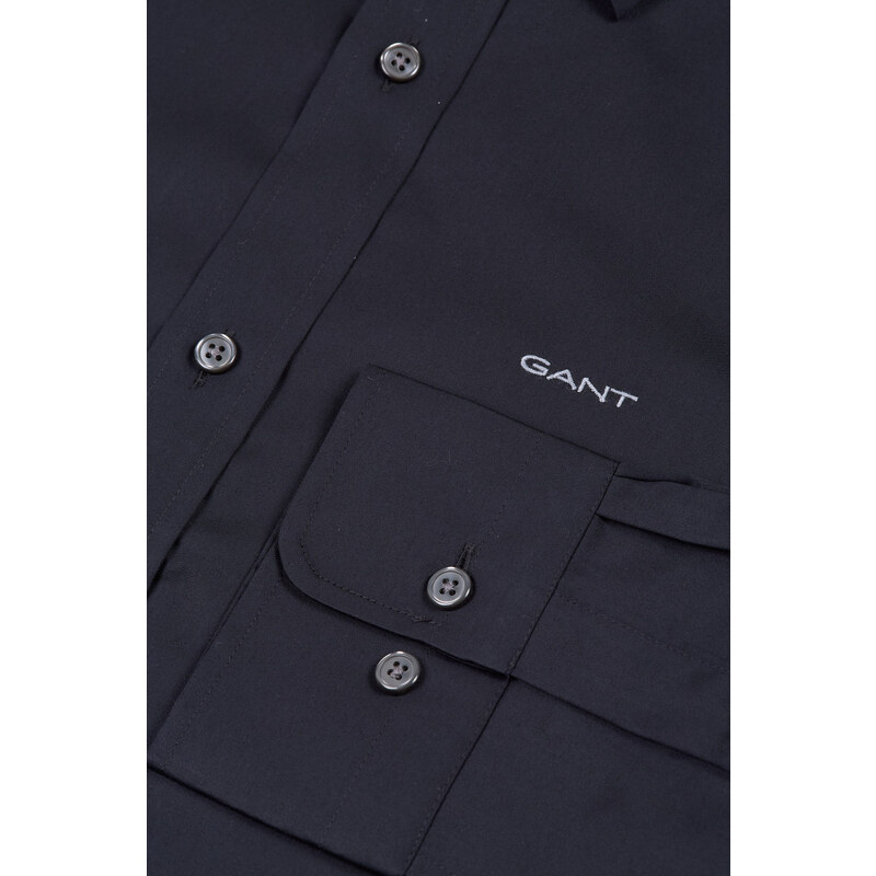 ING GANT SLIM SATEEN SHIRT BLACK