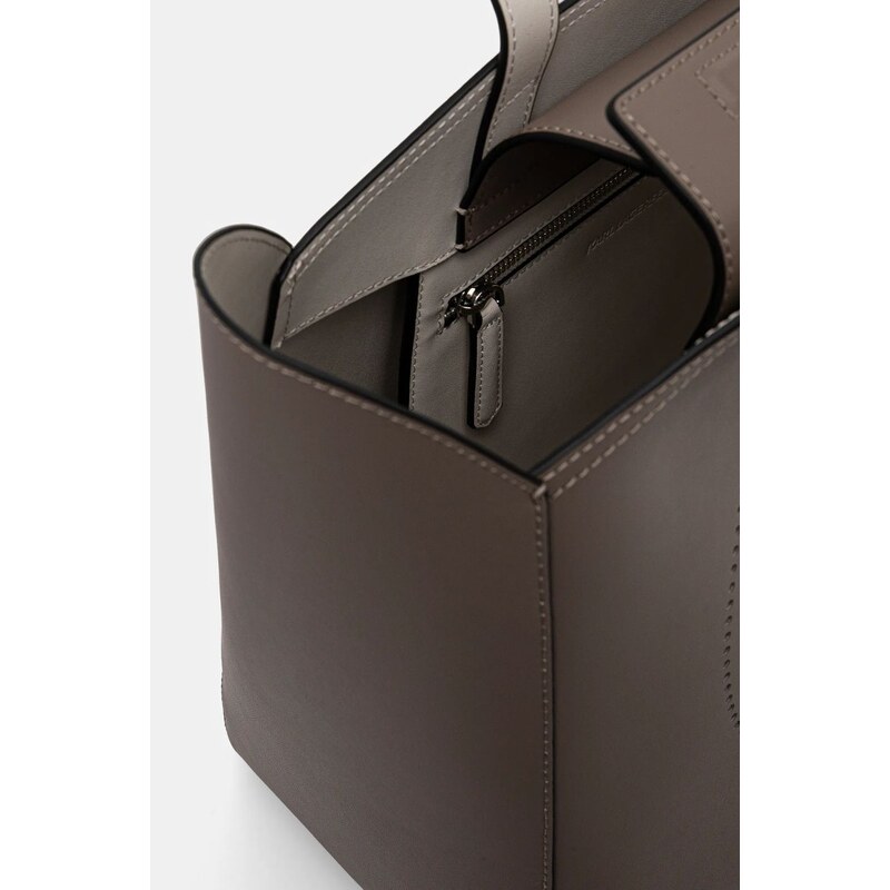 Karl Lagerfeld bőr táska bézs, A1W30060