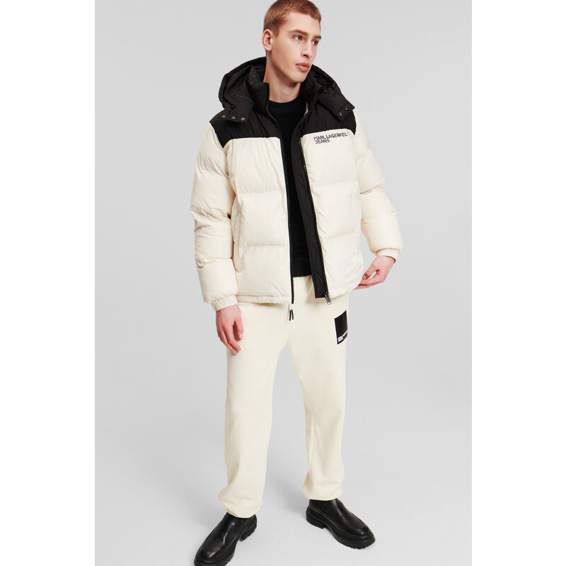 Karl Lagerfeld Jeans Zimné Bundy Klj Monogram Aop Puffer Jacket 236d1500 Cierna Regular Fit 0000303333560