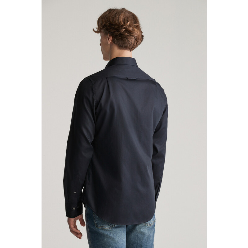 ING GANT SLIM SATEEN SHIRT BLACK