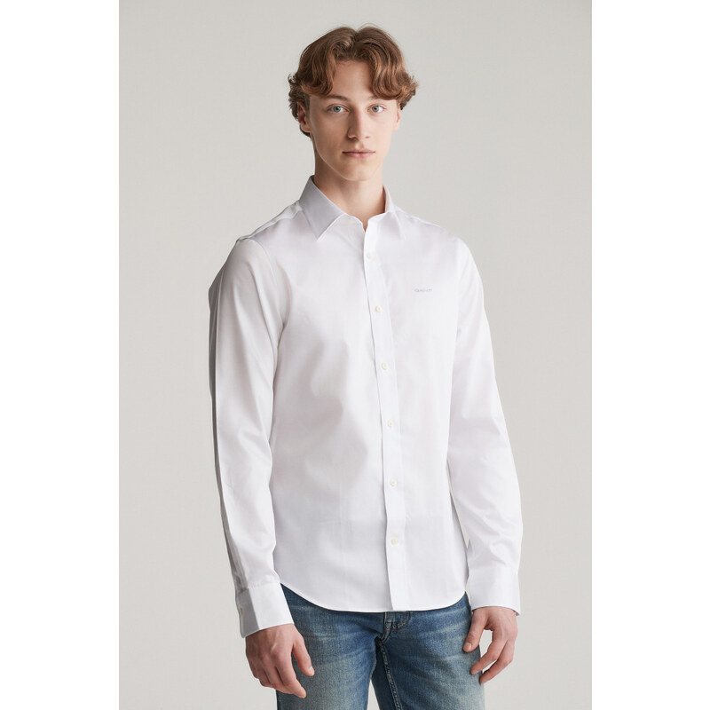 ING GANT SLIM SATEEN SHIRT WHITE