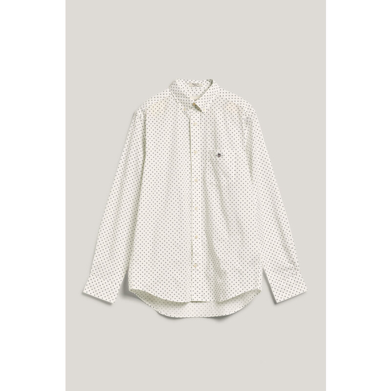 ING GANT REG MICRO PRINT SHIRT EGGSHELL