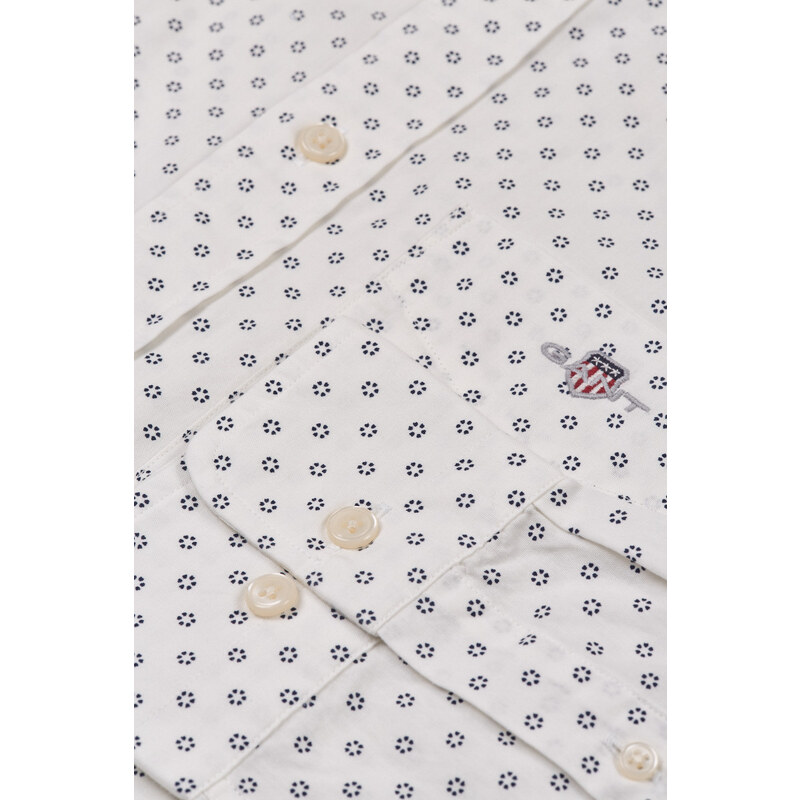 ING GANT REG MICRO PRINT SHIRT EGGSHELL