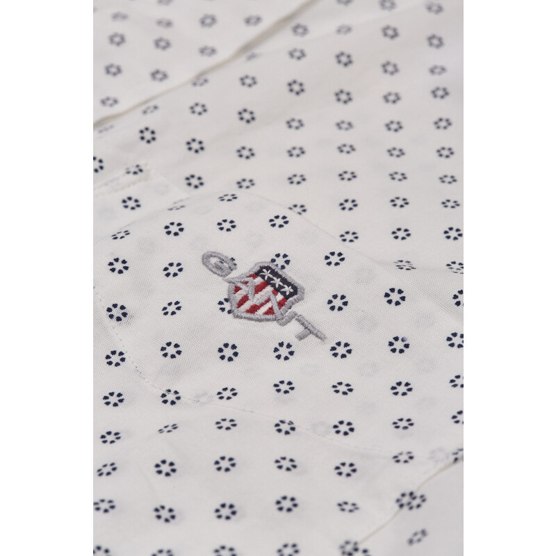 ING GANT REG MICRO PRINT SHIRT EGGSHELL