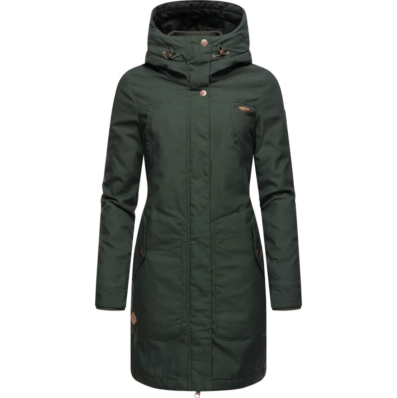 Ragwear Télikabátok 'Jannisa' barna / sötétzöld / fehér