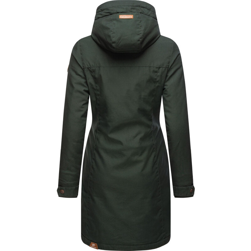 Ragwear Télikabátok 'Jannisa' barna / sötétzöld / fehér