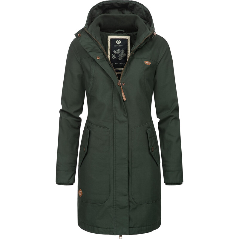 Ragwear Télikabátok 'Jannisa' barna / sötétzöld / fehér