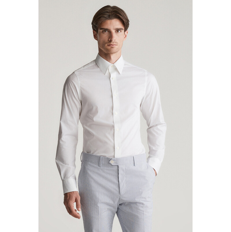 ING GANT SLIM STRETCH POPLIN SHIRT WHITE