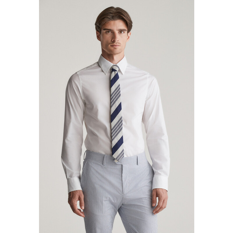 ING GANT SLIM STRETCH POPLIN SHIRT WHITE