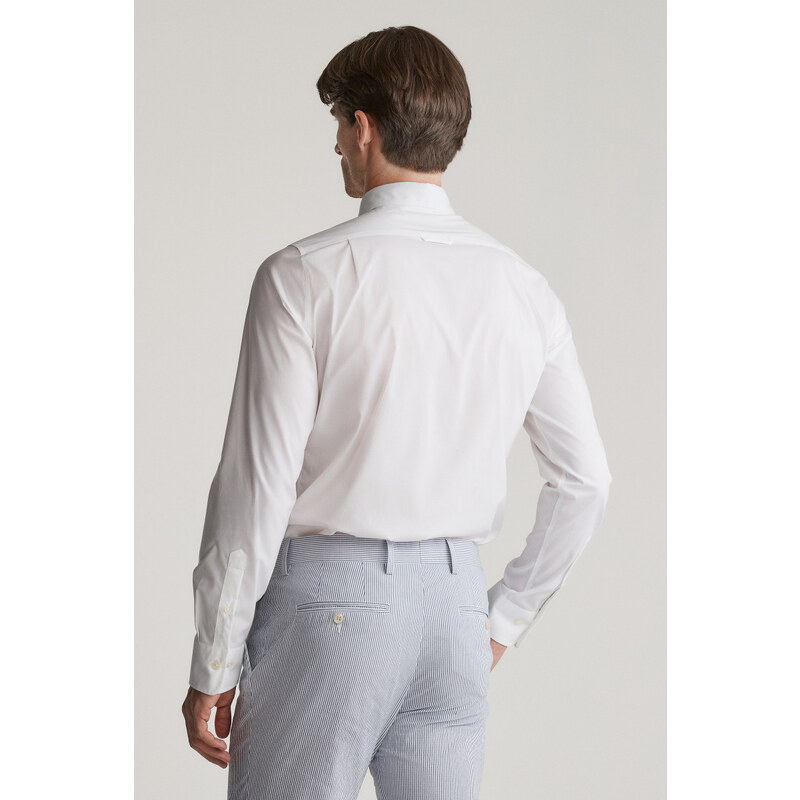ING GANT SLIM STRETCH POPLIN SHIRT WHITE