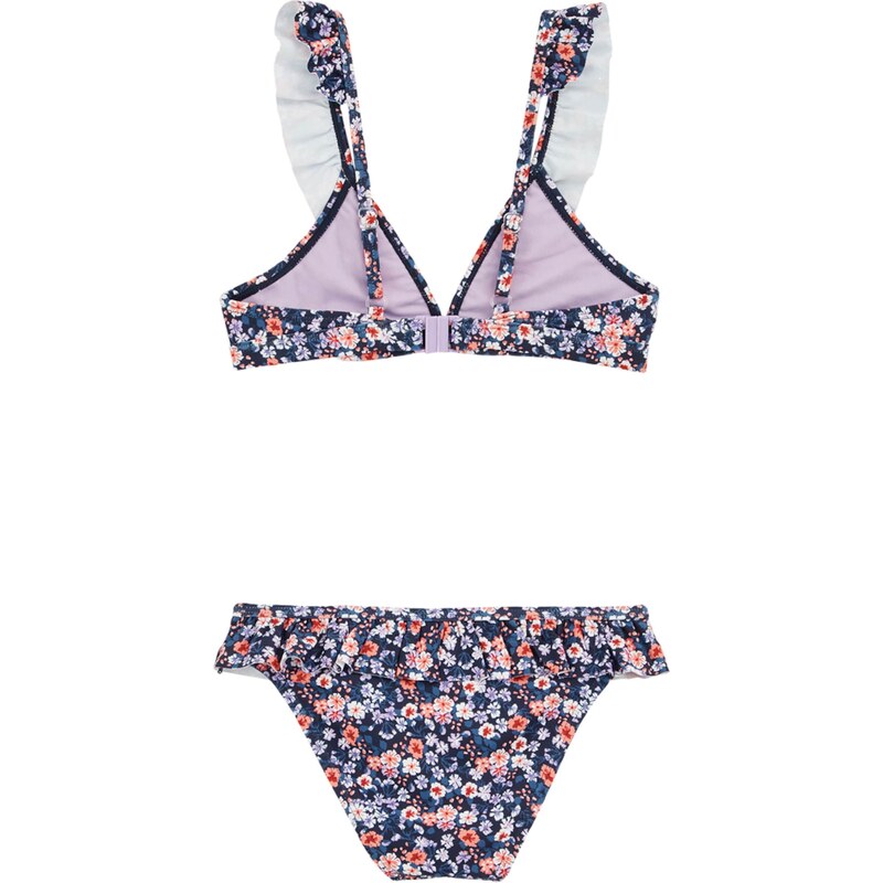 WE Fashion Bikini sötétkék / lila / narancs / fehér