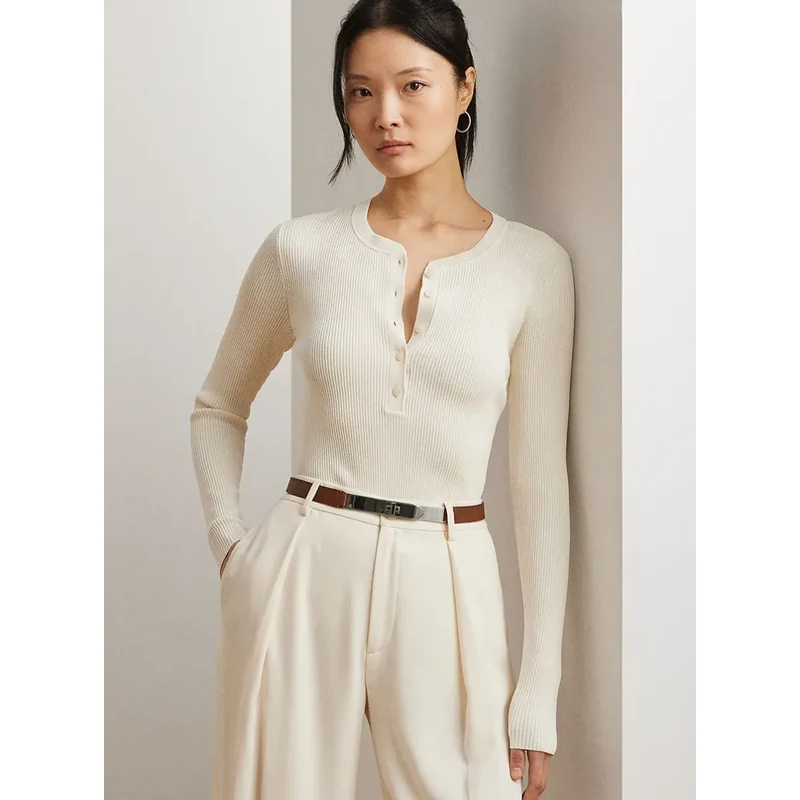 Lauren Ralph Lauren pulóver könnyű, női, bézs, 200963629