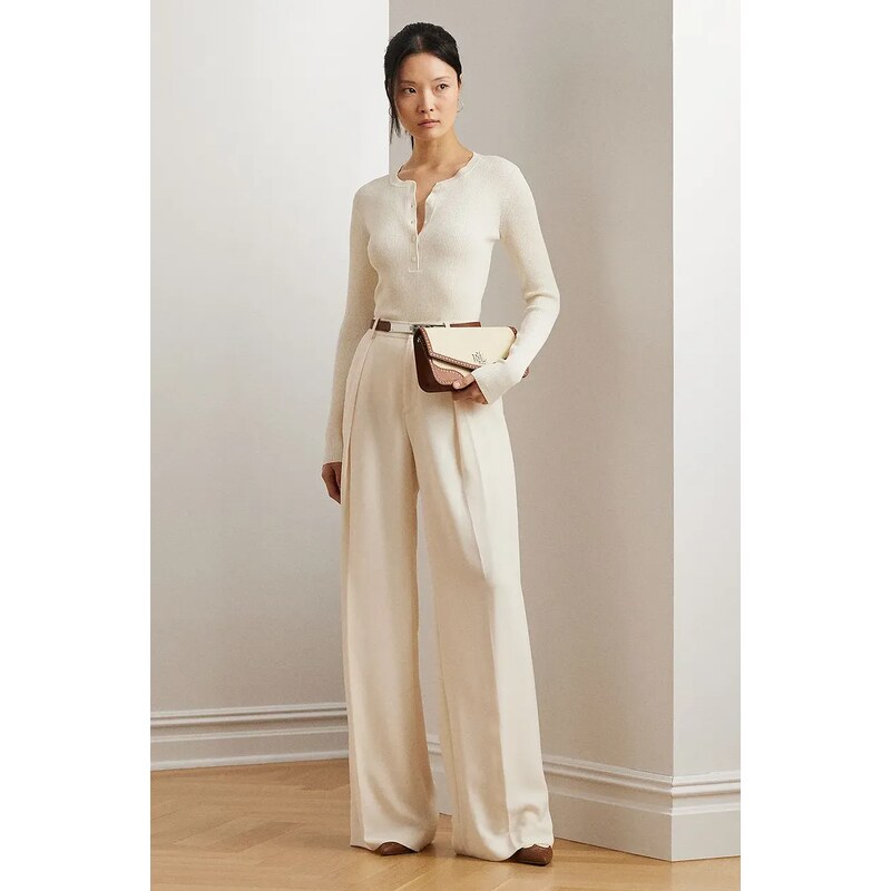 Lauren Ralph Lauren pulóver könnyű, női, bézs, 200963629
