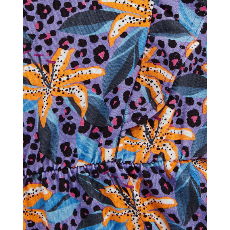 WE Fashion Kezeslábasok lila / narancs / fekete / fehér