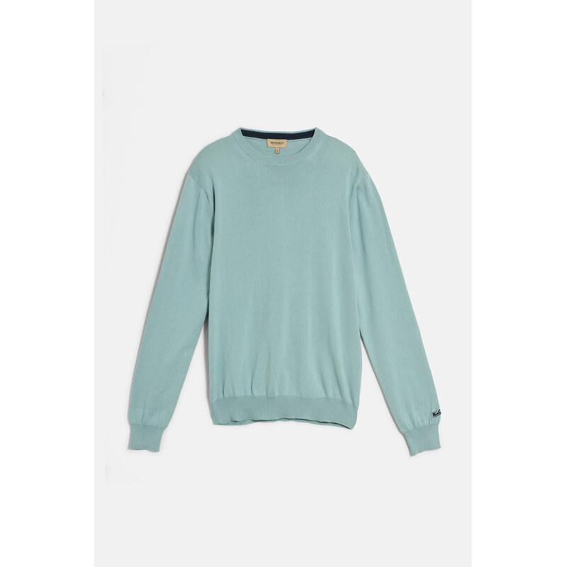 PULÓVER WOOLRICH LOGO COTTON CREWNECK