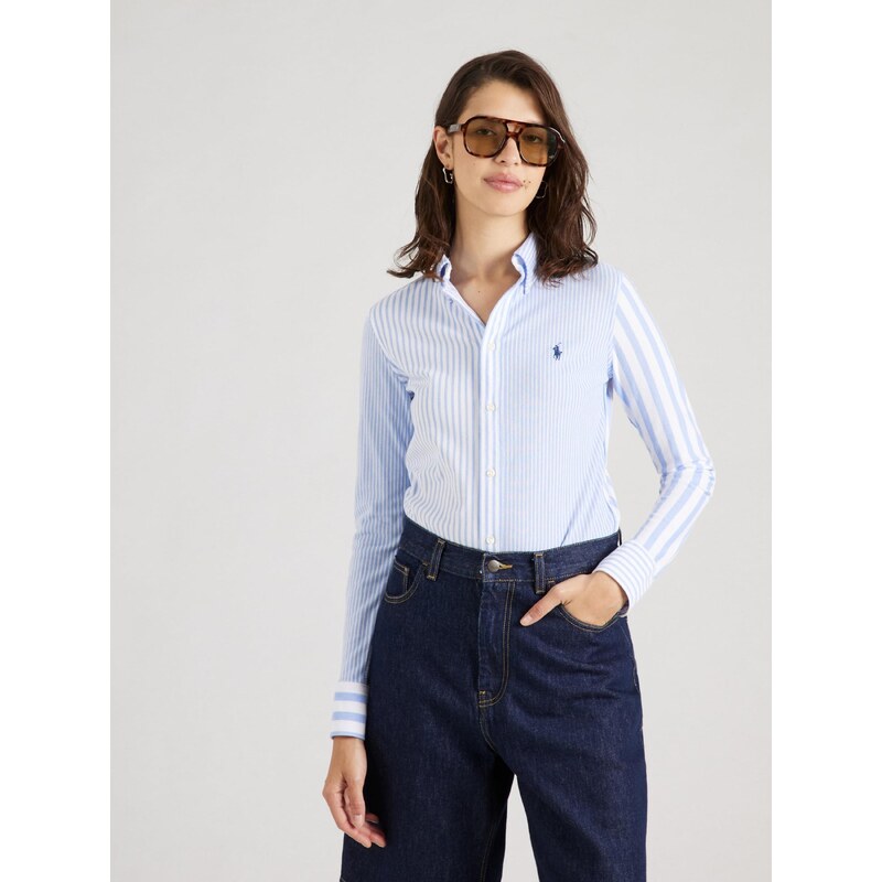 Polo Ralph Lauren Blúz világoskék / fehér