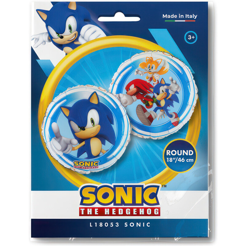 Sonic a sündisznó Trio fólia lufi 46 cm