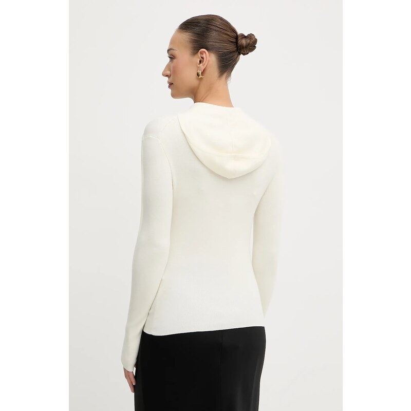 Victoria Beckham gyapjú kardigán bézs, könnyű, 1325KTP006406A