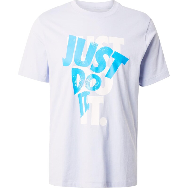 Nike Sportswear Póló égkék / világosszürke / fehér