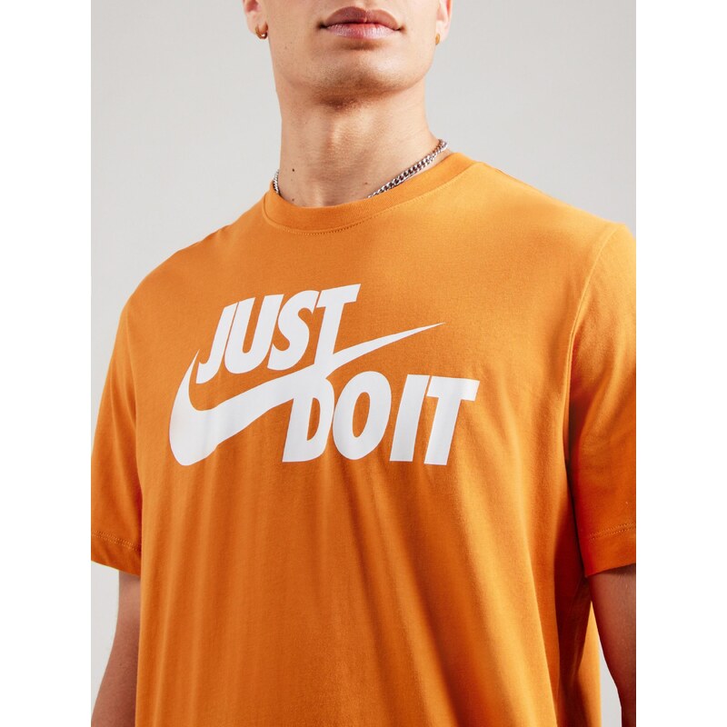 Nike Sportswear Póló 'Swoosh' narancs / fehér