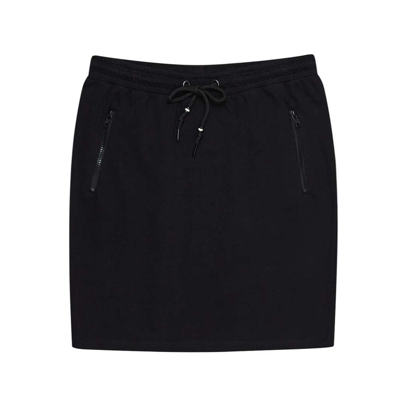 Marisse Smooth Skirt With Pockets L-Sc-3711 Black