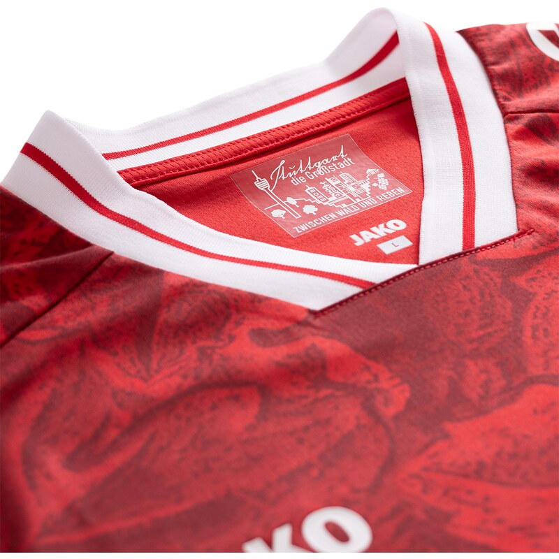 Maglia Da Calcio JAKO VfB Stoccarda, Jersey Ufficiale Con Logo 3D, Colletto A Coste, Design Ispirato Ai Boschi Dello Stoccarda