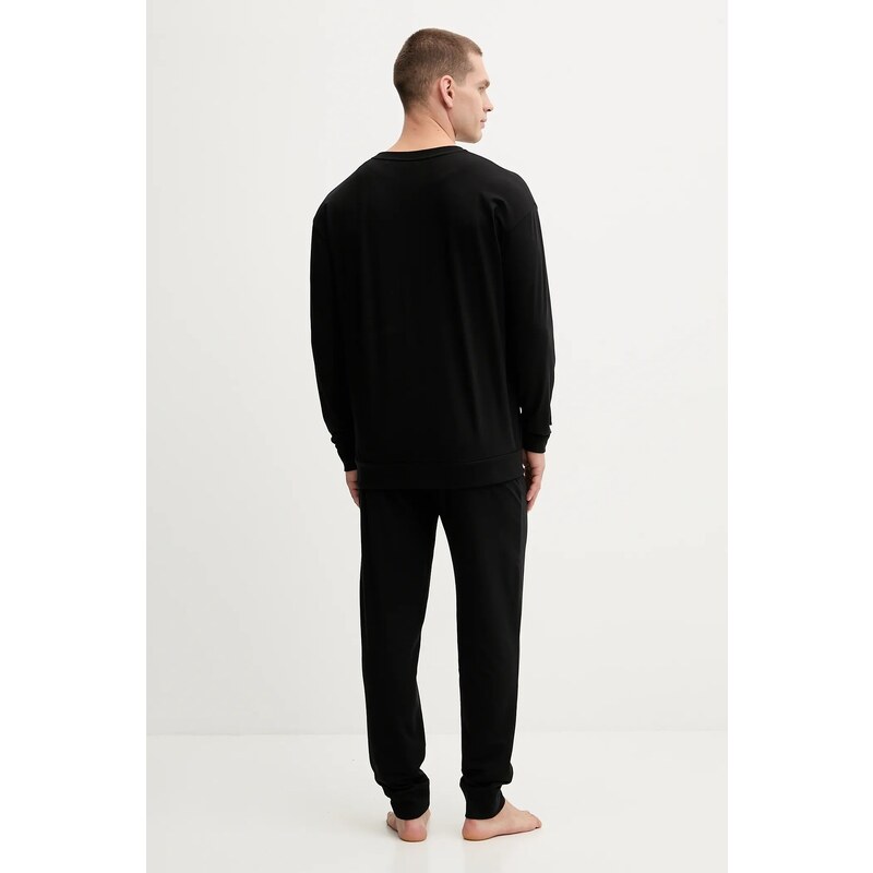 HUGO pizsama fekete, nyomott mintás, 50549188