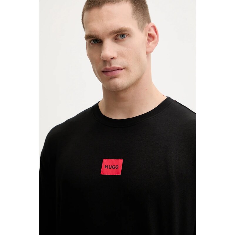 HUGO pizsama fekete, nyomott mintás, 50549188