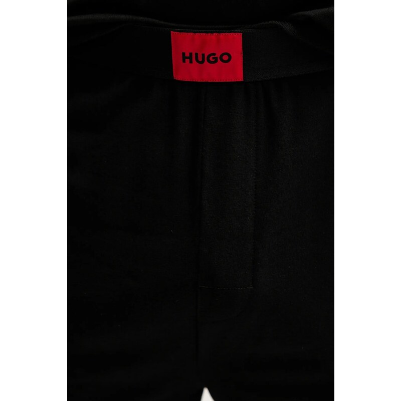 HUGO pizsama fekete, nyomott mintás, 50549188