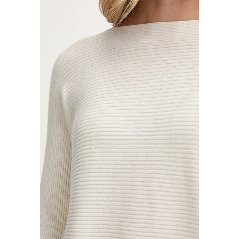 United Colors of Benetton pulóver gyapjúkeverékből bézs, 1Y6SD10CH