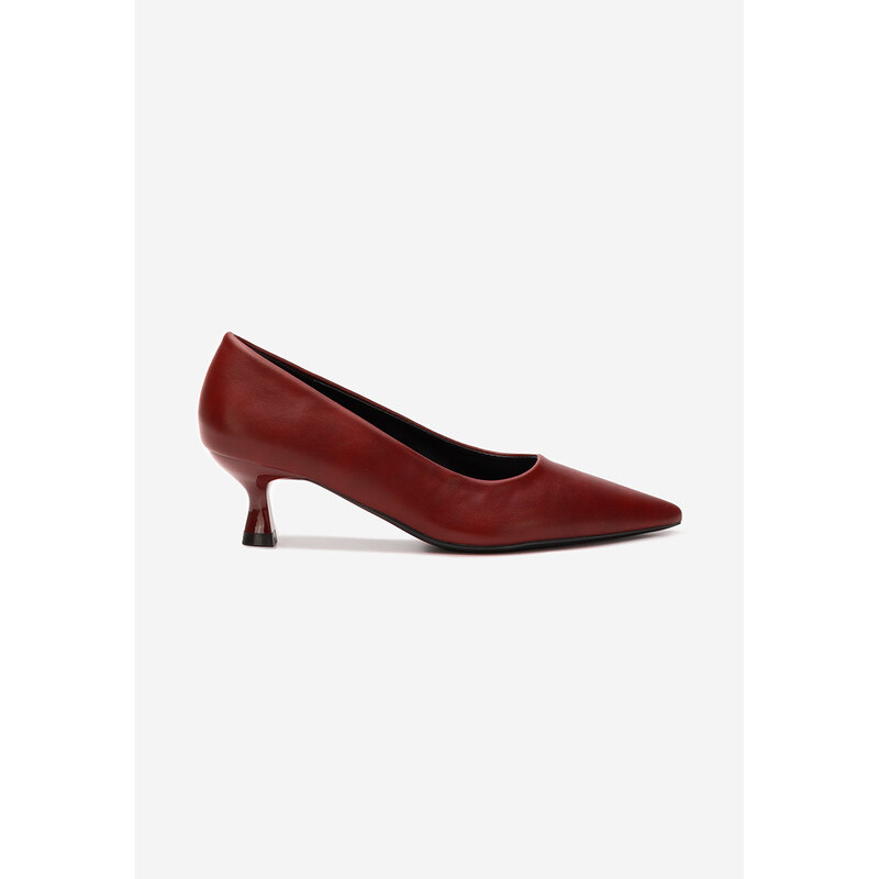 Zapatos Glimera borvörös alacsony sarkú körömcipő