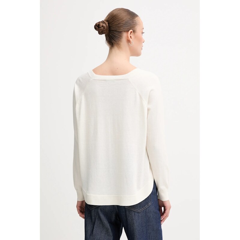 United Colors of Benetton pulóver gyapjúkeverékből könnyű, bézs, 1Y6SD10EG