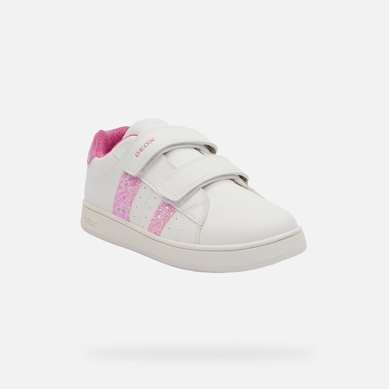 White Girls Geox Eclyper Sneakers - Girls