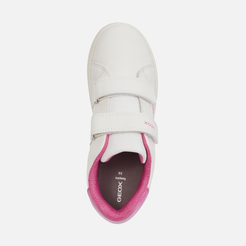 White Girls Geox Eclyper Sneakers - Girls