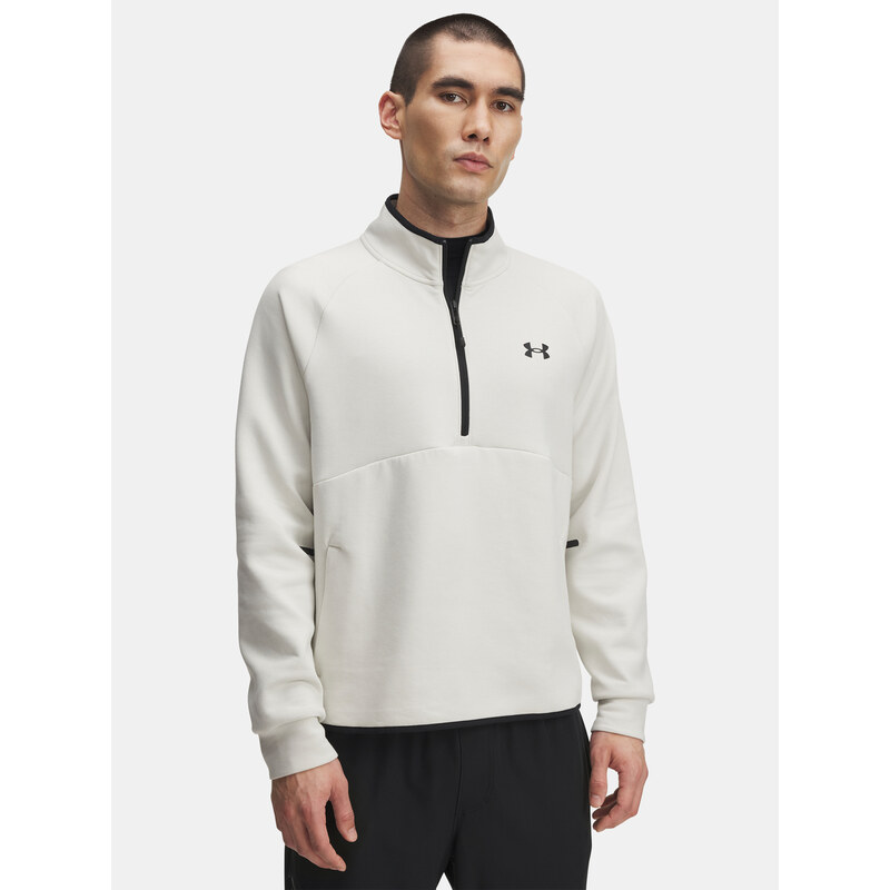 Under Armour UA Unstoppable Flc Half Zip-WHT Men's Sweatshirt - Men's