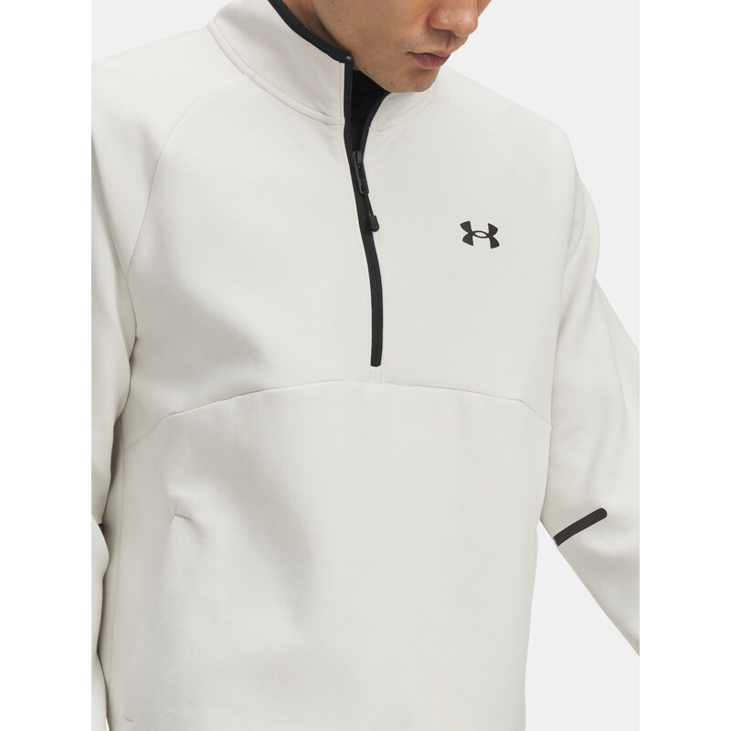 Under Armour UA Unstoppable Flc Half Zip-WHT Men's Sweatshirt - Men's