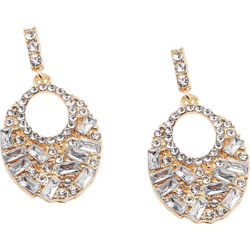 SOHI Fülbevalók 'Cyrilla' arany / átlátszó