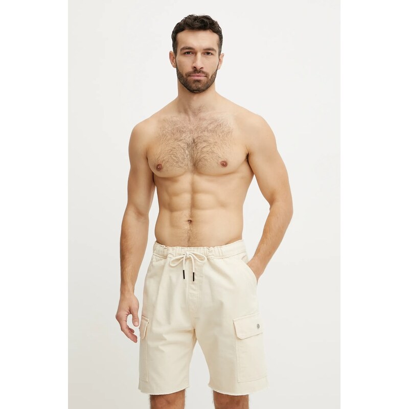 OAS pamut rövidnadrág bézs, férfi, 5023