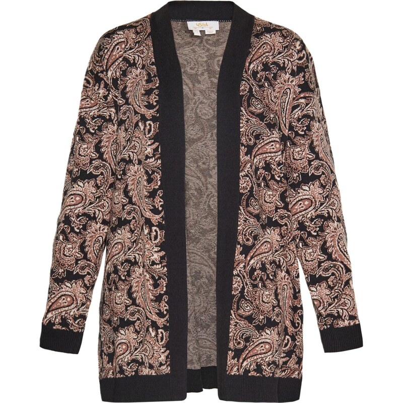 usha FESTIVAL Kardigán krém / gesztenyebarna / fekete