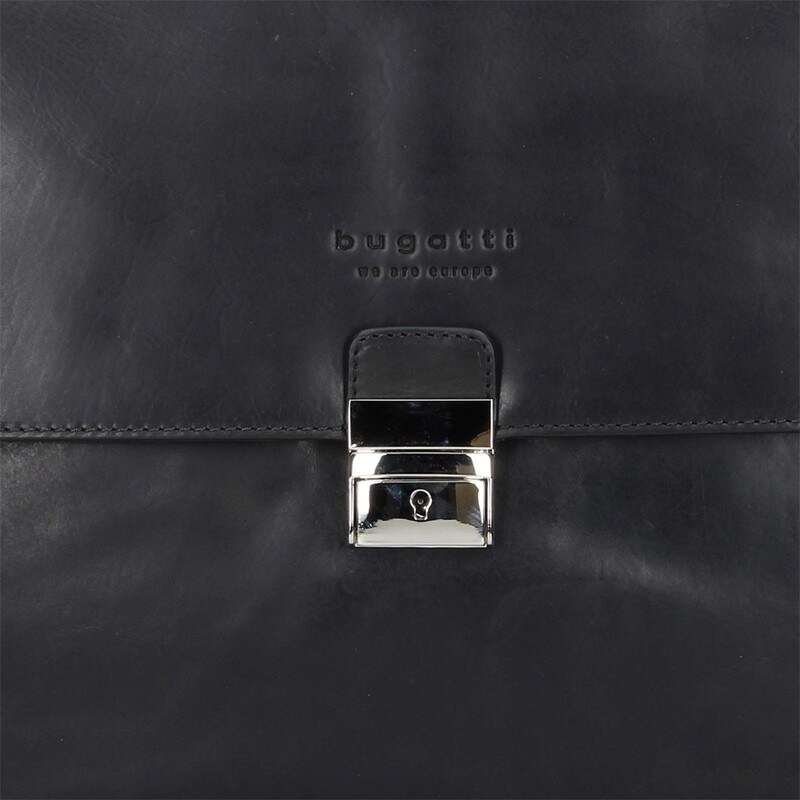 Luxus férfi bőr aktatáska Bugatti Trevor - fekete