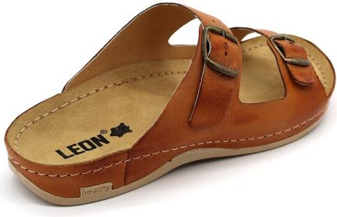 703 LEON Comfort férfi bőr papucs