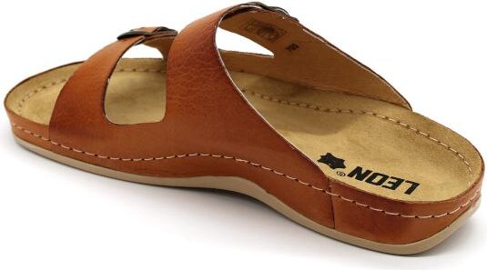 703 LEON Comfort férfi bőr papucs