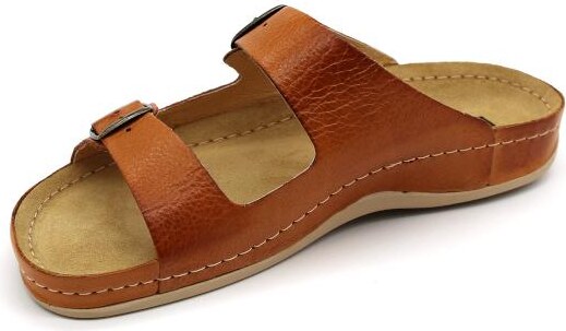 703 LEON Comfort férfi bőr papucs