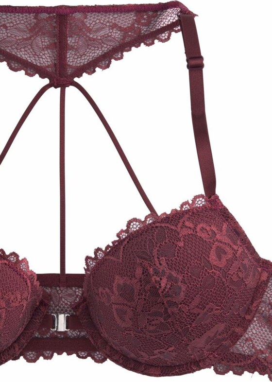 LASCANA Melltartó burgundi vörös